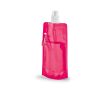 Gourde plastique personnalisable pliable couleur rose
