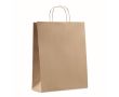 Grand sac papier cadeau coloré couleur beige