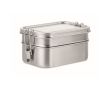 Lunch box en acier inoxydable couleur argenté mat