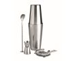 Set pour cocktail en acier inoxydable couleur argenté brillant