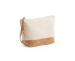 Trousse de toilette avec détail en liège couleur ivoire