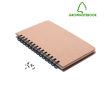 Carnet écologique avec graines de pin couleur beige