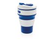 Mug takeaway pliable pour voyage couleur bleu