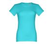 T-shirt blanc classique à col rond 190 g/m2 couleur turquoise