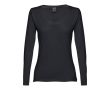T- shift pour femme avec manches longues couleur noir