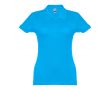 Polo avec logo entreprise femme 195 g/m2 couleur cyan