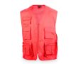 Gilet multipoches pas cher couleur rouge