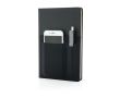 Carnet avec trois pochettes intégrées couleur noir