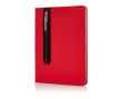 Carnet et stylo avec pointeur tactile couleur rouge