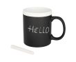 Mug amusant avec ardoise et craie couleur blanc