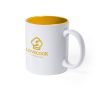 Tasse originale gravée au laser couleur jaune