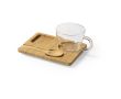 Set personnalisable pour le thé ou le café couleur bois