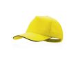 Casquette colorée avec ligne noire sur visière couleur jaune