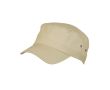 Casquette avec style militaire en coton couleur kaki