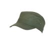 Casquette avec style militaire en coton couleur vert