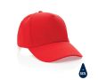 Casquette fabriquée en coton recyclé couleur rouge