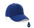 Casquette fabriquée en coton recyclé couleur bleu