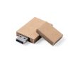 Clé USB naturelle en carton recyclé couleur beige