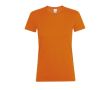 T-shirt femme en coton pour entreprises couleur orange