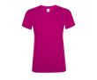 T-shirt femme en coton pour entreprises couleur fuchsia