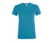 T-shirt femme en coton pour entreprises couleur cyan