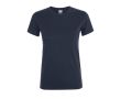 T-shirt femme en coton pour entreprises couleur bleu marine