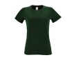 T-shirt femme en coton pour entreprises couleur vert foncé