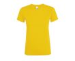 T-shirt femme en coton pour entreprises couleur jaune foncé
