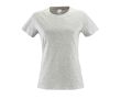 T-shirt femme en coton pour entreprises couleur gris clair chiné