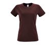 T-shirt femme en coton pour entreprises couleur grenat