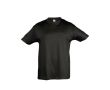 T-shirts basiques pour enfants personnalisés couleur noir