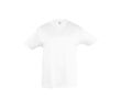 T-shirts basiques pour enfants personnalisés couleur blanc