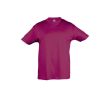 T-shirts basiques pour enfants personnalisés couleur fuchsia