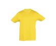 T-shirts basiques pour enfants personnalisés couleur jaune foncé