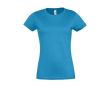 T-shirt femme personnalisé pour entreprise couleur cyan