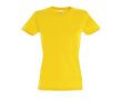 T-shirt femme personnalisé pour entreprise couleur jaune foncé