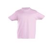 Modèle enfant de tee shirt publicitaire couleur rose clair 