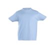 Modèle enfant de tee shirt publicitaire couleur bleu pastel