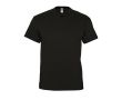 T-shirt promotionnel basique col V couleur noir