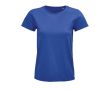 T-shirt éco femme en matières organiques couleur bleu roi