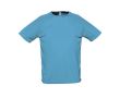T-shirts de sport personnalisables couleur cyan