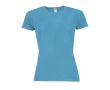 T-shirt de sport personnalisé pour femme couleur cyan