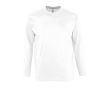 Tee shirt manches longues avec logo couleur blanc