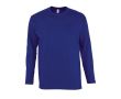 Tee shirt manches longues avec logo couleur bleu ultramarine