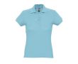 Polo femme personnalisable avec logo couleur bleu ciel