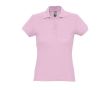 Polo femme personnalisable avec logo couleur rose clair 