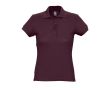 Polo femme personnalisable avec logo couleur grenat