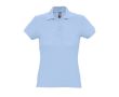 Polo femme personnalisable avec logo couleur bleu pastel