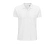 Polo logoté en coton biologique couleur blanc