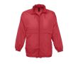 Veste coupe-vent personnalisée avec logo couleur rouge